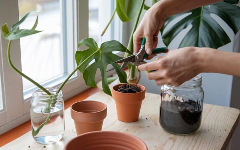 Monstera: 3 Gärtnertechniken zur Vermehrung ohne Fäulnis (Stecklinge, Abmoosen)