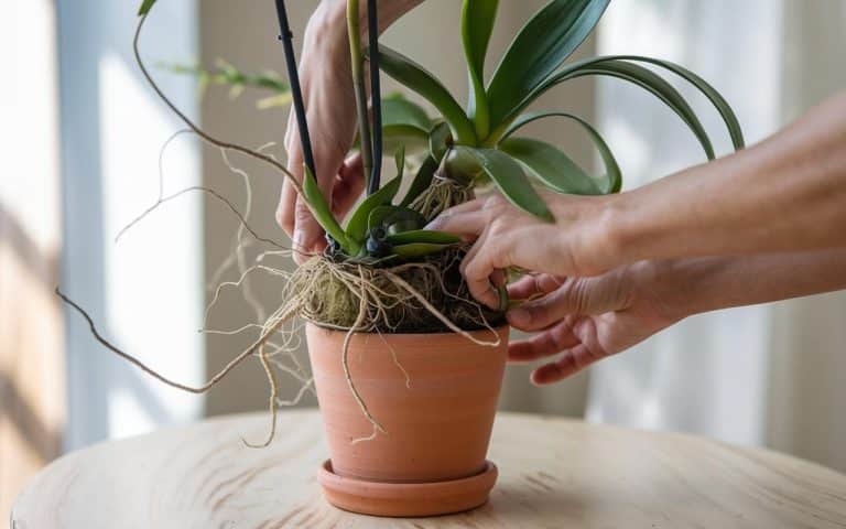 Orchideenwurzeln außerhalb des Topfes: schneiden, umtopfen oder abwarten? Praxisratgeber 2026